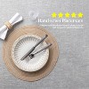 Aoibox Round Woven Placemats Set of 6, Washable Braided Table Mats for Dining, Heat Resistant Non-Slip Circle Place Mats in Beige - 2 of 4