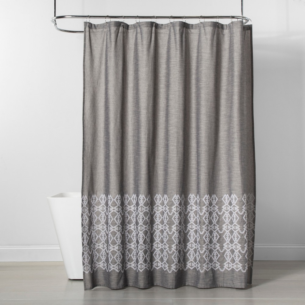 Fan Favorite Embroidered Shower Curtain Gray Threshold Fandom Shop