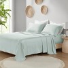 4 Pcs Elegant Solid Organic Cotton Sateen Sheet Set, All Season Bedding Set, Cozy Home Textile for Lux Bedroom Décor - 3 of 4