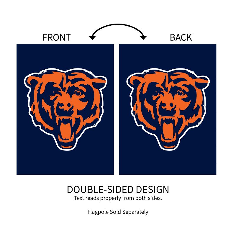 Evergreen Chicago Bears Garden Applique Flag- 12.5 x 18 Inches Outdoor Sports Decor for Homes and Gardens, 4 of 8