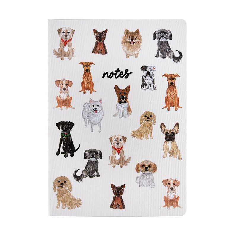 Eccolo 256pg Ruled Journal 8.13&#34;x6&#34; All Over Dog, 1 of 5