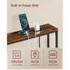 Set of 2 Slim Console Tables with Power Outlets - Behind Couch Sofa Tables with USB Ports & Hooks, Easy Assembly - 4 of 4