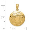 Black Bow Jewelry 14k Yellow Gold Soccer Ball Pendant, 18mm - 4 of 4