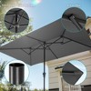 Sonkuki 10 x 6.5Ft Double-Sided Patio Umbrella with Large Canopy Outdoor Table Umbrella for Garden, deck and pool - image 4 of 4