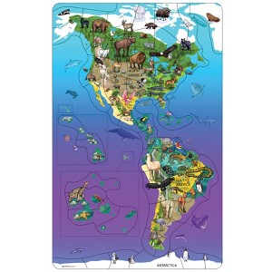 Dowling Magnets® Animal Magnetism® Magnetic Wildlife Map Puzzle: North & South America - 1 of 3