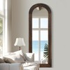 SpassWay Solid Wood Accent Wall Mirror Arched Full Length Mirror Rustic Leaning Mirror for Living Room Bedroom Entryway Charcoal/Weathered White - 2 of 4