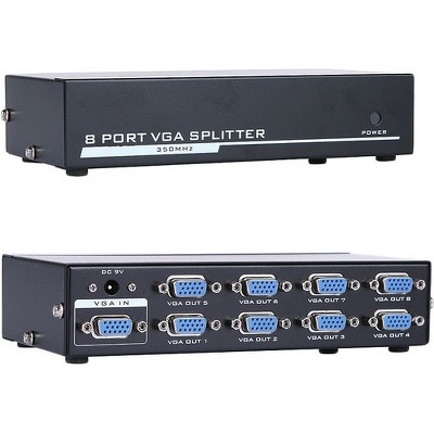 4XEM 8-Port VGA Splitter 350 MHz - 350 MHz to 350 MHz - 2048 x 1536 - 213 ft Maximum Operating Distance - VGA In - VGA Out
