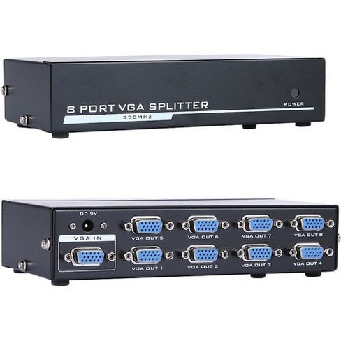 4xem 8 Port Vga Splitter 350 Mhz 350 Mhz To 350 Mhz 48 X 1536 213 Ft Maximum Operating Distance Vga In Vga Out Target