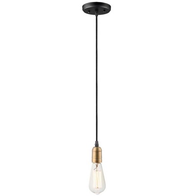 Maxim Lighting Early Electric 1 - Light Pendant in  Black/Antique Brass