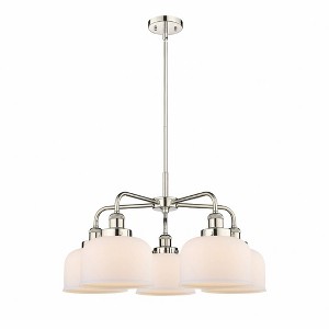 Bell - 5 Light Stem Hung Chandelier In Art Deco Style-14.75 Inches Tall and 26 Inches Wide - 1 of 1