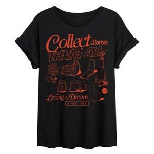 Women's - Barbie - Doll Furniture Oversized Graphic T-Shirt - 1 of 4