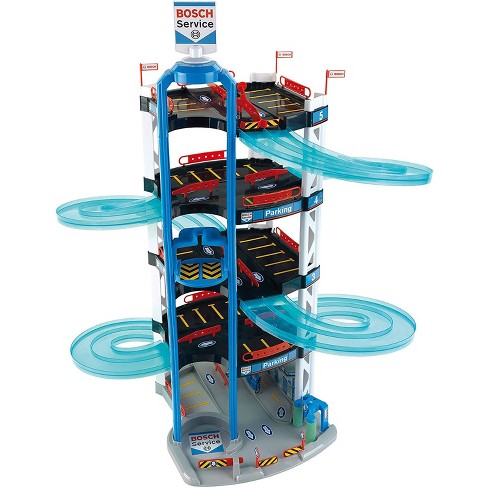 Theo Klein Bosch Interactive Toy Car Park 5 Level Full Service Racing Parking Garage Play Set with 2 Cars Included for Kids Ages 3 Years Old and Up - image 1 of 4