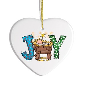 Joy Nativity Baby Jesus Ceramic Christmas Ornament| OrnamentallyYou - 1 of 4