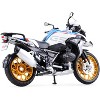 BMW R1250 GS White with Blue and Red Stripes 1/12 Diecast Motorcycle Model by Maisto - 3 of 4
