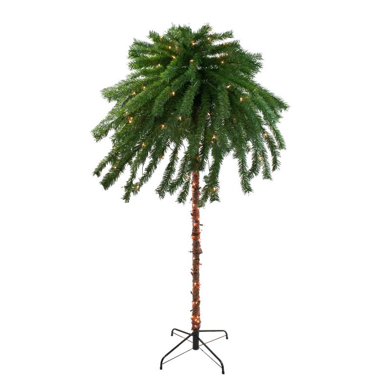 Northlight 4' Pre-Lit Tropical Artificial Palm Tree - Clear Lights, 1 of 5