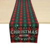 Unique Bargains Christmas Table Runner Polyester Black Red 71x14 Inch 1 Pc - 4 of 4
