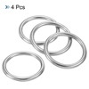 Unique Bargains Stainless Steel Seamless Welded DIY O Ring Buckles 20 Pcs Silver - 3 of 4