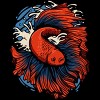 Men's Design By Humans Betta Fish By PentoolKnight T-Shirt - 2 of 4
