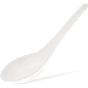 Juvale 500-Pack Chinese Spoons - Disposable Chinese Soup Spoons - Plastic Asian Spoons for Soups, 5.4 x 1.5 Inches, White - 1 of 4
