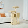 45.3-Inch Cat Tree Cat Tower for Indoor Cats with Scratching Post, Ramp, Perch, Spacious Cat Cave - 4 of 4