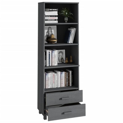 vidaXL Cabinet Bookshelf Entryway Cabinet with Storage HAMAR Solid Wood Pine
