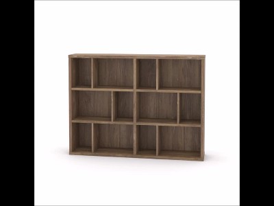 Sindoori Mango Modular Cubby Bookshelf with Varied Shelves