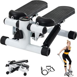 Mini Steppers for Exercise, Stair Stepper with Resistance Bands, Mini Stepper with 300LBS Loading Capacity, Hydraulic Fitness Stepper - 1 of 4
