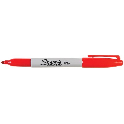 Sharpie Fine Permanent Markers, Fine Tip, Red, pk of 12