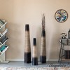 Uniquewise Tall Handcrafted Brown Ceramic Floor Vase - Waterproof Cylinder-Shaped Freestanding Design, Ideal for Tall Floral Arrangements - 3 of 4