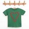 Candy Cane Heart - Youth Short Sleeve Graphic T-Shirt and Toddler Short Sleeve Graphic T-Shirt - 2 of 4