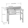 Commercial Stainless Steel Utility Sink,Free-Standing Design for Kitchen, Laundry, Garage & Workshop - 4 of 4