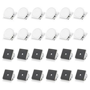Unique Bargains Stainless Steel Decorative Hooks and Hangers Refrigerator Magnetic Clips 1.38" x 1.22" 24 Pcs - 1 of 3