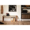 South Shore Balka Wood Bench Beige/Natural: Acacia Legs, Woven Polypropylene Seat, Entryway Furniture - 2 of 4