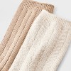 Women's Brushed Terry Lined 2pk Cozy Crew Socks - Auden™ Pink 4-10 - 3 of 3