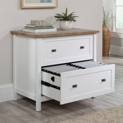White Engineered Wood 2-Drawer Lateral File Cabinet