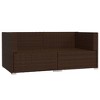 vidaXL Patio Loveseat with Cushions Brown Poly Rattan - 4 of 4