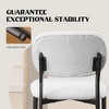FERPIT Set of 2 Modern Teddy Fabric Upholstered Dining Chair with Metal Legs - 4 of 4