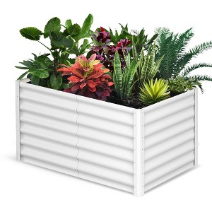Galvanized Raised Garden Bed - Outdoor Rectangular Metal Planter for Vegetables, Flowers & Herbs - 1 of 4
