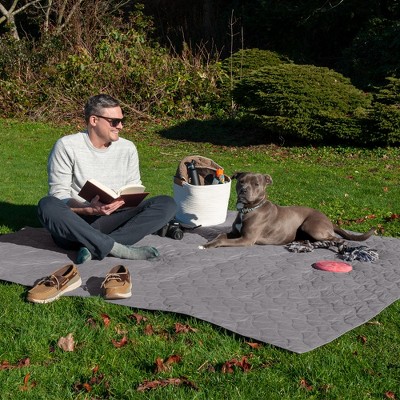 Gray Quilted Twill Waterproof Large Bed Protector