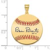 Black Bow Jewelry 14K Gold Plated Robin Roberts Signature MD Enamel Baseball Pendant - 4 of 4