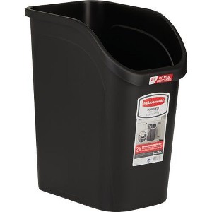 Rubbermaid 9.4 Gal. Black Undercounter Wastebasket - 1 of 1