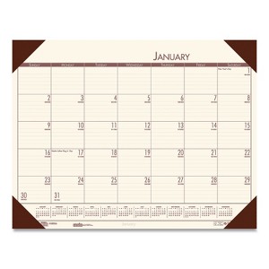 EcoTones Recycled Monthly Desk Pad Calendar, 22 x 17, Moonlight Cream Sheets, Brown Corners, 12-Month (Jan to Dec): 2026 - 1 of 4