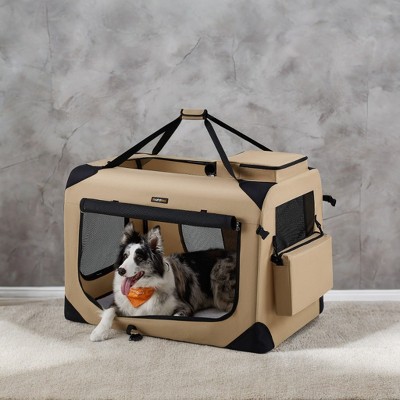 36-Inch Soft Dog Crate, Collapsible Portable for Indoor Outdoor Use - Secure Kennel with Zippers for Home, Car, Travel Camping