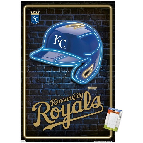 MLB Kansas City Royals - Neon Helmet 23' Prints - Trends International