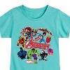 Girls' - Marvel - Avengers Stickers Style Fitted Short Sleeve Graphic T-Shirt - 2 of 4