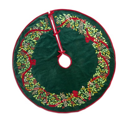 Park Hill Collection Christmas Wreath Velvet Tree Skirt : Target