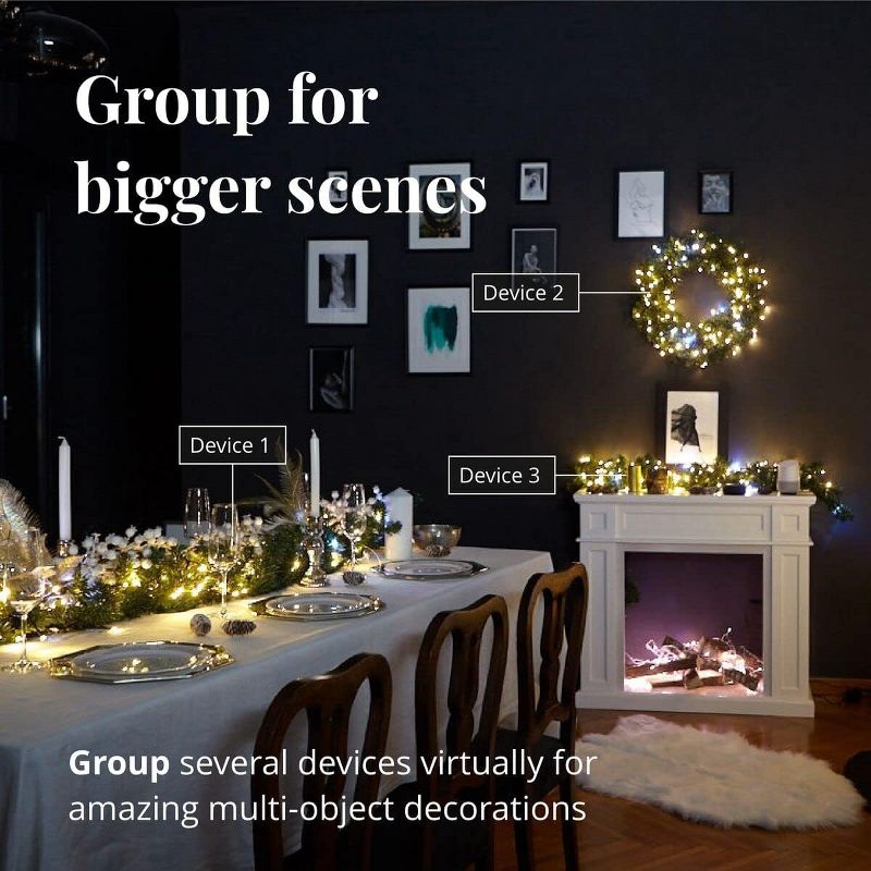 Twinkly Cluster  App-Controlled LED Christmas Lights Indoor and Outdoor Smart Lighting Decoration, 6 of 10