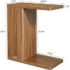 Tribesigns C-Shaped End Table, 2-Tier Modern Couch Side Table for Living Room, Bedroom, Small Space - 2 of 4