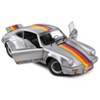 1973 Porsche 911 RSR "Kremer" Silver Metallic with Stripes 1/18 Diecast Model Car by Solido - 2 of 4