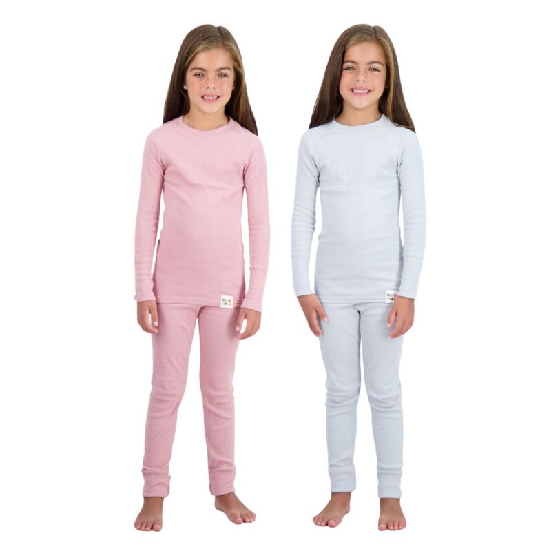 Sleep On It 100% Organic Cotton Rib Knit Snug-Fit 4-Piece and 6-Piece Pajama Sets for Boys & Girls, 3 of 8